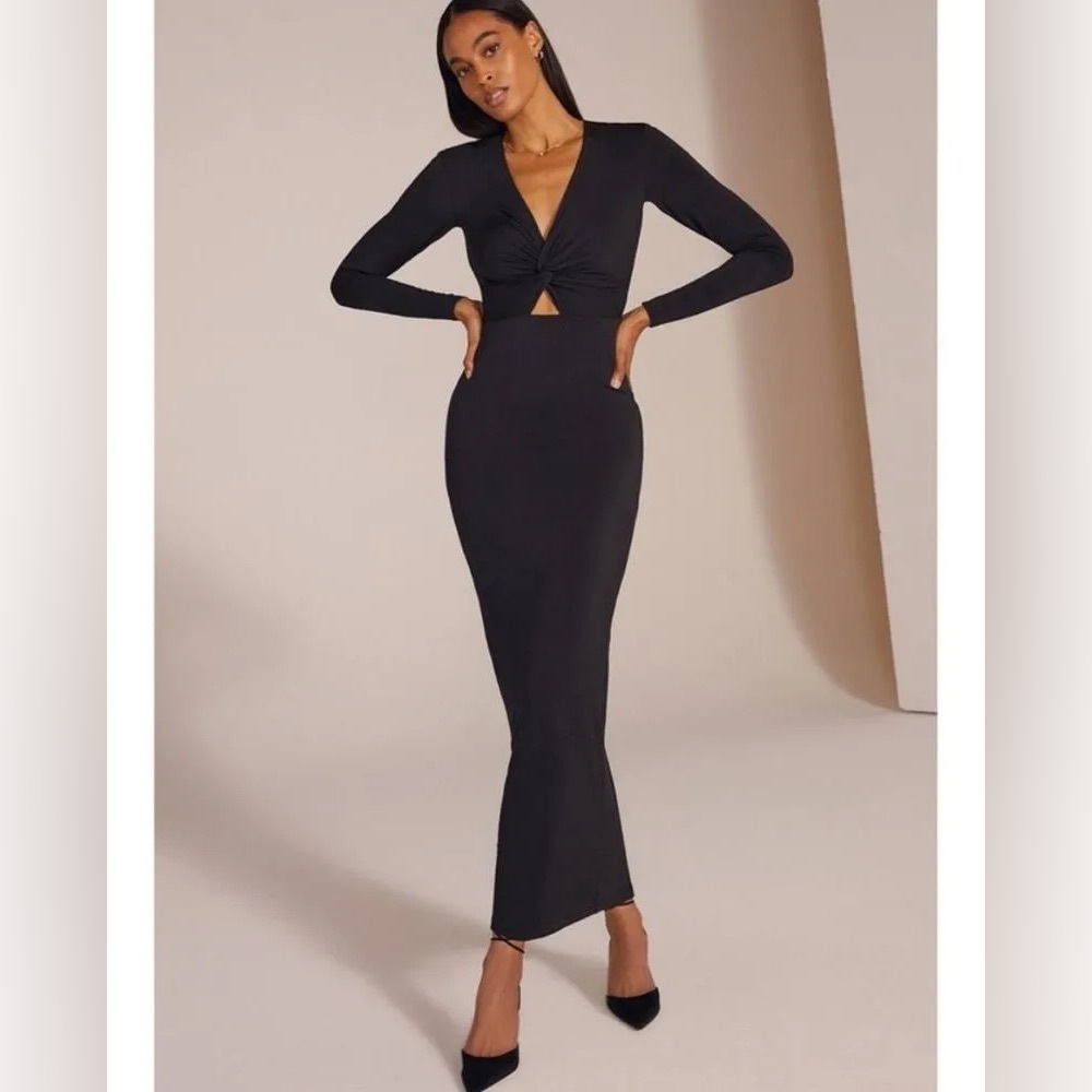 Favorite Daughter Black Long Sleeve Dress